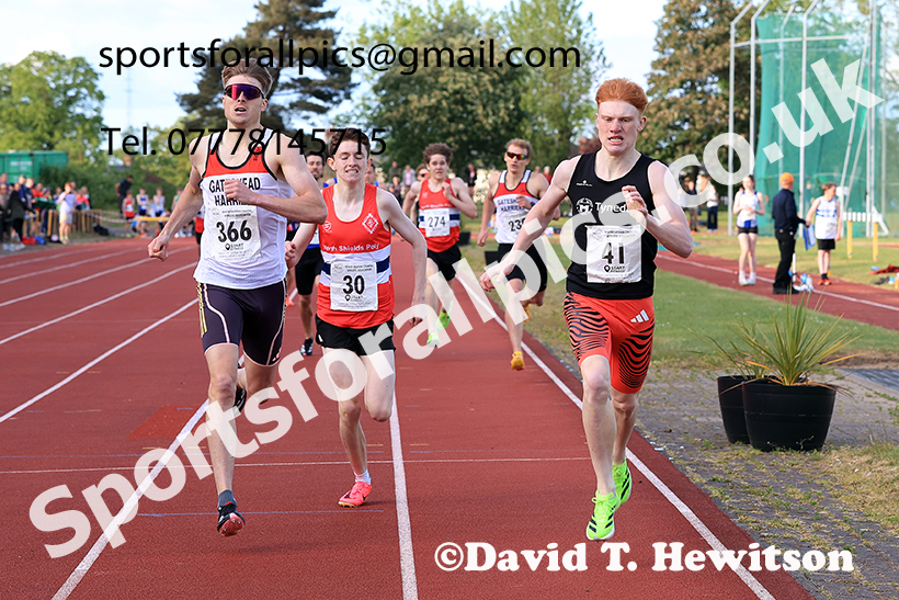 The 800 metres, 2025 NEGP No 2, Monkton Stadium, Wednesday, May 28th. Photo: David T. Hewitson/Sports for All Pics